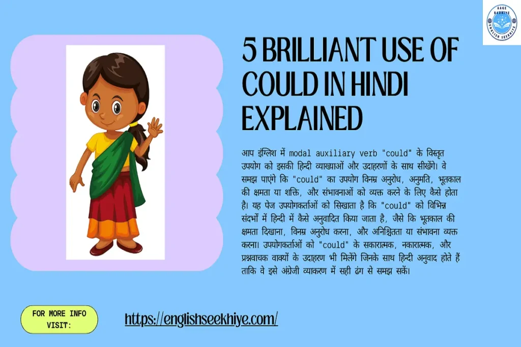 Use of could in Hindi