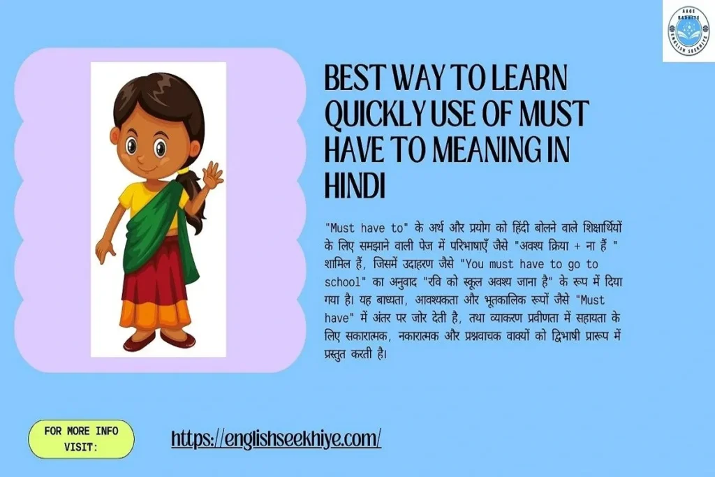 Must have to meaning in Hindi